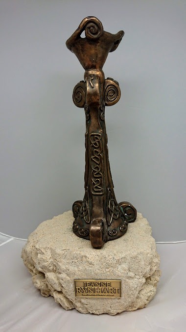 Jeanne Rynhart Bronze Celtic Candlestick Holder