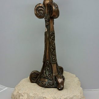 Jeanne Rynhart Bronze Celtic Candlestick Holder