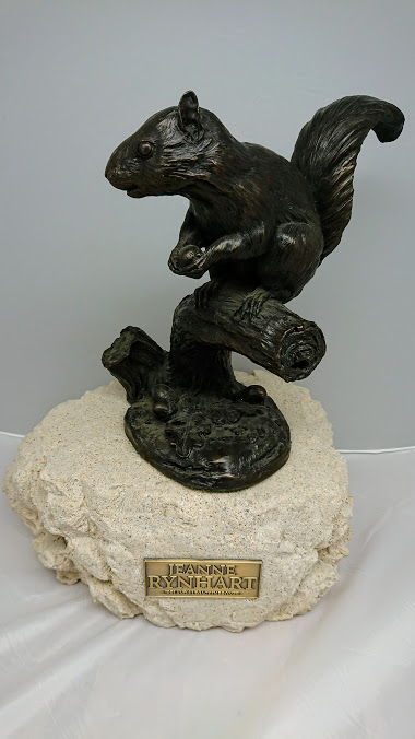 Jeanne Rynhart Bronze Sculpture - Squirrel