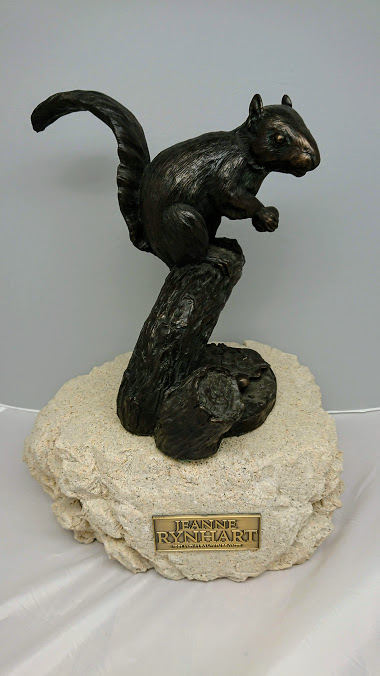 Jeanne Rynhart Bronze Sculpture Squirrel 