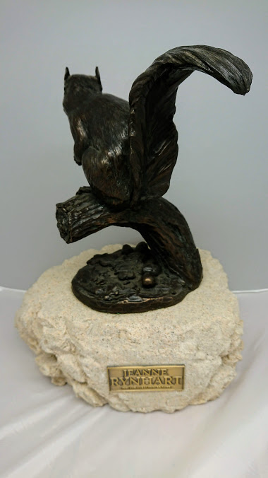 Jeanne Rynhart Bronze Sculpture Squirrel 