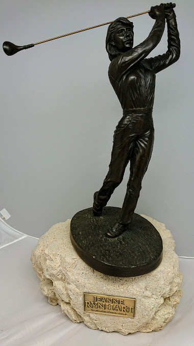 Jeanne Rynhart Bronze Sculpture - Golfer Female
