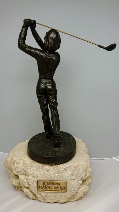 Jeanne Rynhart Bronze Sculpture - Female Golfer 