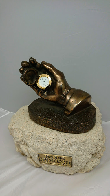 Jeanne Rynhart Bronze Sculpture - Hand of Time