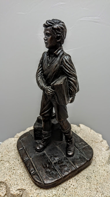 Jeanne Rynhart Bronze Sculpture - News Boy