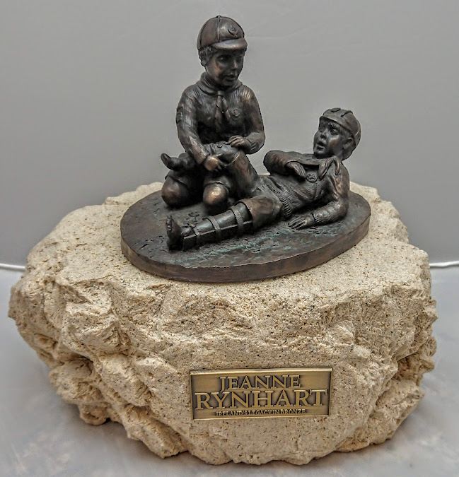 Jeanne Rynhart Bronze Sculpture - Boy Scouts