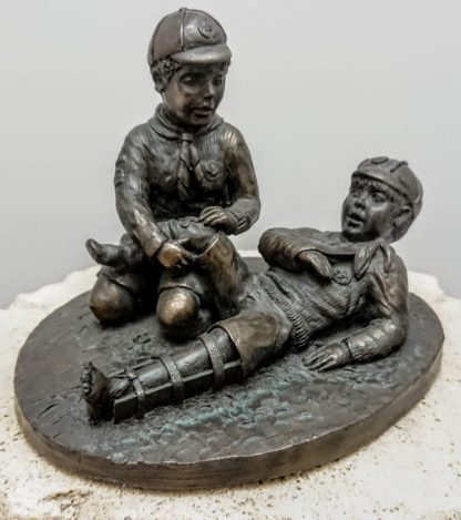 Jeanne Rynhart Bronze Sculpture - Boy Scouts