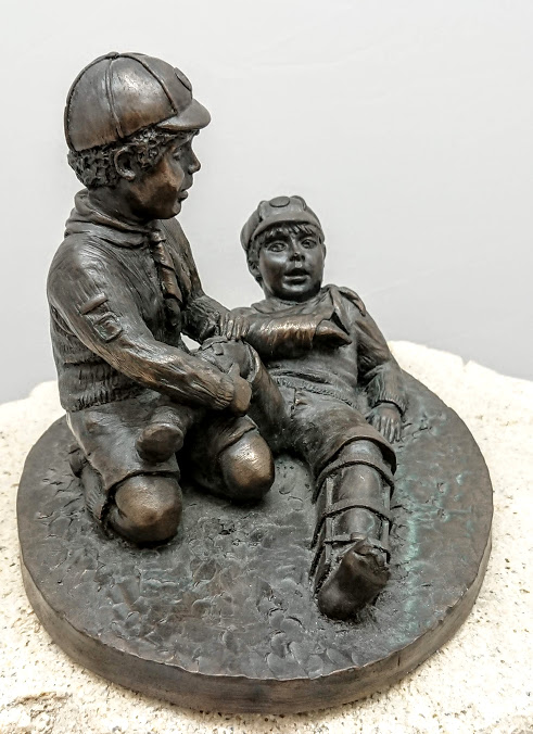 Jeanne Rynhart Bronze Sculpture - Boy Scouts