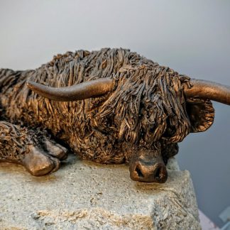 Frith Sculpture - Highland Cow Resting