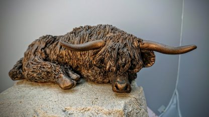 Frith Sculpture - Highland Cow Resting