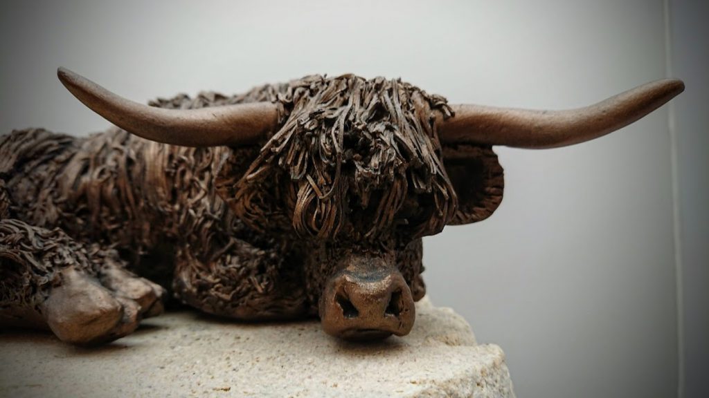 Frith Sculpture - Highland Cow Resting