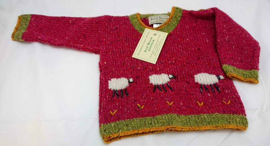 Julie Dillon Kids Knitted Wool Sweater - Pink Sheep 