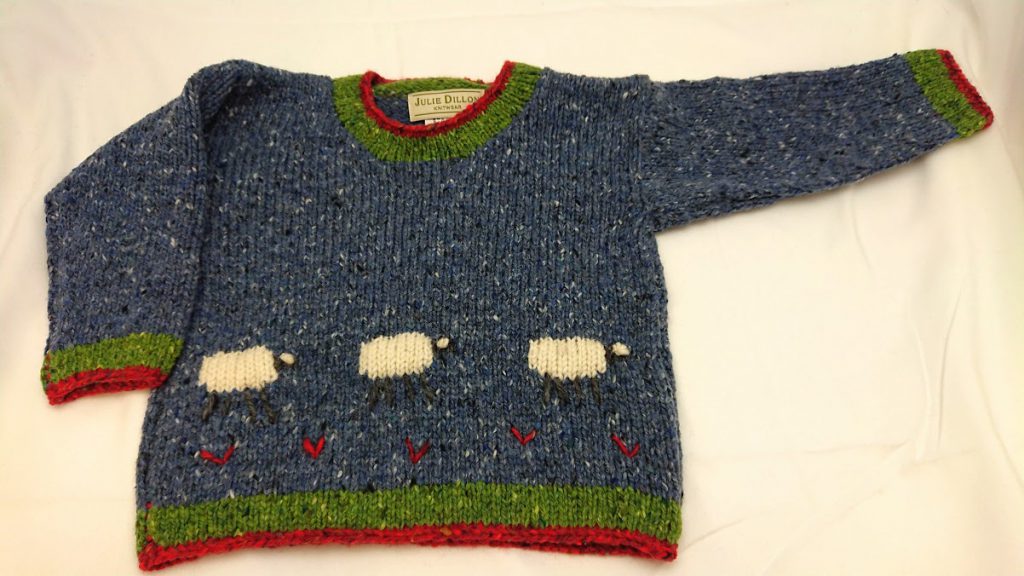 Julie Dillon Kids Knitted Sweater - Blue Sheep