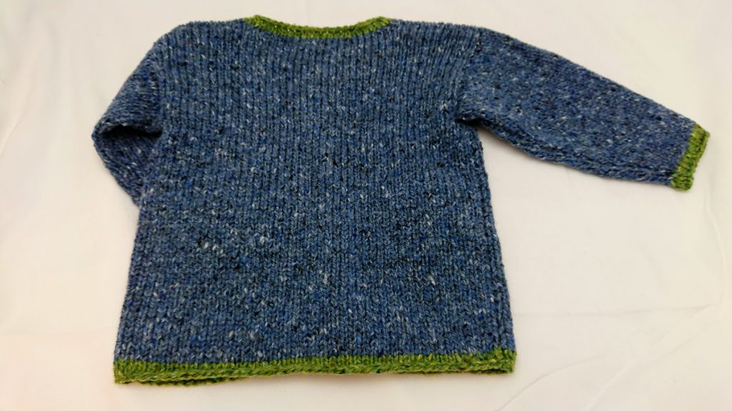 Julie Dillon Kids Knitted Wool Cardigan - Blue Sheep 