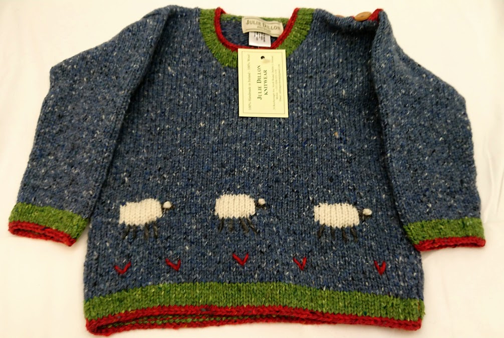 Julie Dillon Kids Knitted Sweater - Blue Sheep