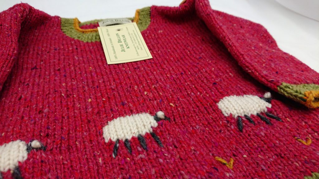 Julie Dillon Kids Knitted Wool Sweater - Pink Sheep 