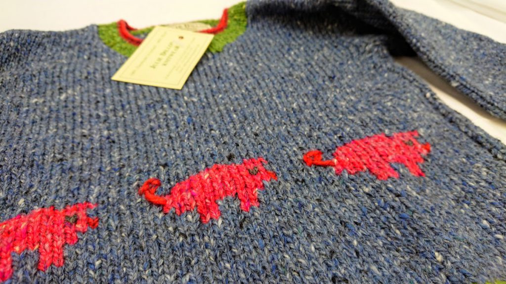 Julie Dillon Kids Knitted Sweater - Blue Pigs