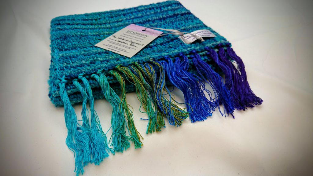 Liz Christy Scarf - The Walk at Argenteuil - Cerulean Blue